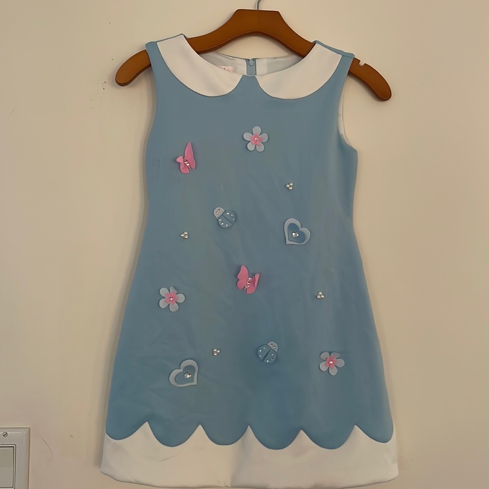 Girls Blue Spring Dress